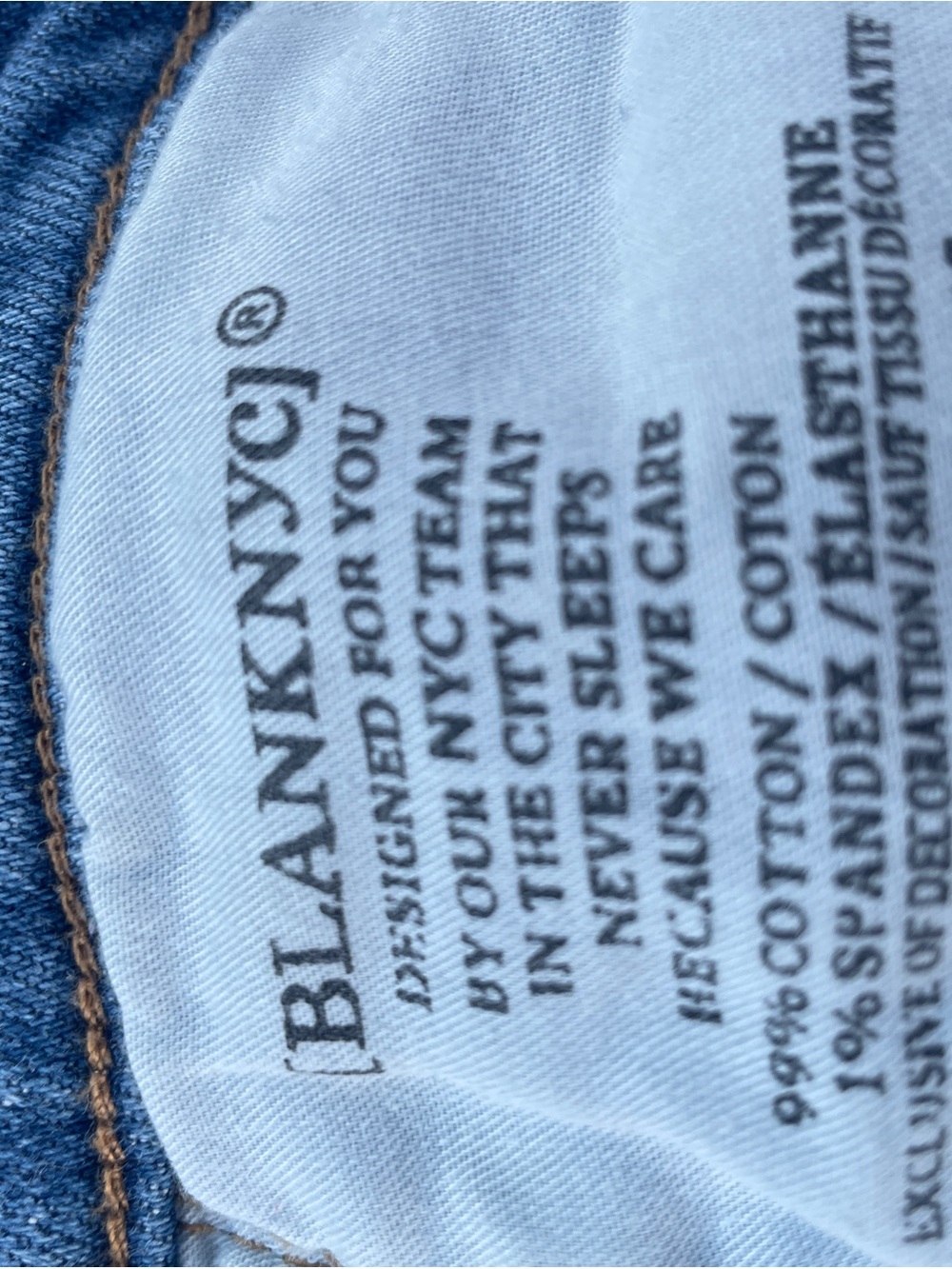Blank NYC Light Blue Straight Leg Jeans with Blue & Green Floral Embroidery - Picture 7 of 8